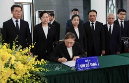 Lãnh đạo, đại diện Đại sứ quán các nước ghi sổ tang tưởng nhớ nguyên Chủ tịch nước Trần Đức Lương