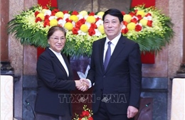 Chủ tịch nước Lương Cường tiếp Phó Chủ tịch nước Lào