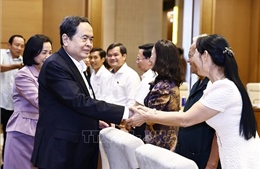 Chủ tịch Quốc hội Trần Thanh Mẫn gặp mặt đại biểu Quốc hội các khóa tỉnh Hậu Giang