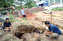 Tuyên Quang xuất hiện hố &#39;tử thần&#39; có đường kính gần 3m