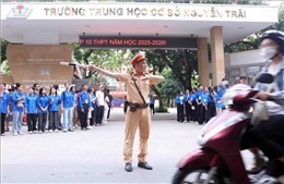 Công an Hà Nội đảm bảo trật tự an toàn giao thông phục vụ kỳ thi vào lớp 10