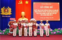 Công an tỉnh Cà Mau công bố các quyết định về công tác cán bộ