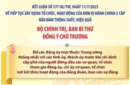 Kết luận 177-KL/TW: Các đảng ủy trực thuộc Trung ương thống nhất với các tỉnh ủy, thành ủy
