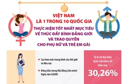 Việt Nam là 1 trong 10 quốc gia thực hiện tốt nhất mục tiêu về thúc đẩy bình đẳng giới 