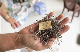 Làng nghề lưỡi câu Mỹ Hòa nhộn nhịp đón mùa nước nổi
