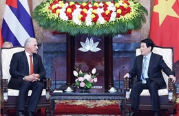 Bí thư thứ Nhất, Chủ tịch nước Cuba Miguel Diaz-Canel Bermudez hội kiến Chủ tịch nước Lương Cường