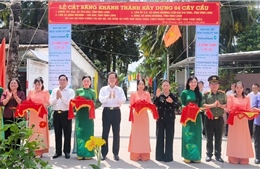  Bộ Công an khánh thành 4 cầu giao thông nông thôn tại Vĩnh Long