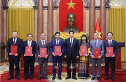 Chủ tịch nước trao quyết định phong hàm và bổ nhiệm Đại sứ 