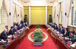 Chủ tịch nước Lương Cường tiếp Bộ trưởng Bộ Chiến tranh Hoa Kỳ