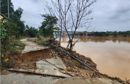 Sạt lở nghiêm trọng bờ sông Hương ảnh hưởng đến hàng chục hộ dân