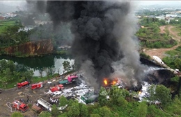 Đà Nẵng: Đã dập tắt đám cháy tại bãi container