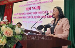 Chủ tịch Ủy ban Trung ương MTTQ Việt Nam tiếp xúc cử tri Hà Nội