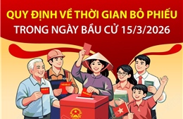 Quy định về thời gian bỏ phiếu trong ngày bầu cử 15/3/2026