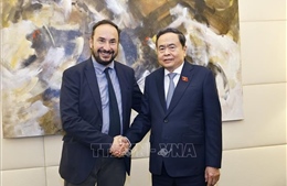 Chủ tịch Quốc hội Trần Thanh Mẫn gặp Tổng Bí thư Đảng Tái lập Cộng sản Italy Maurizio Acerbo