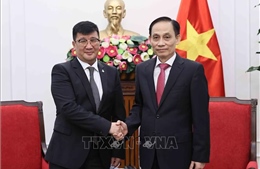 Bộ trưởng Ngoại giao Lê Hoài Trung tiếp Đại sứ Mông Cổ