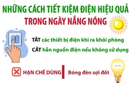 Những cách tiết kiệm điện hiệu quả trong ngày nắng nóng