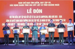 Lễ đón Đội K53 hoàn thành công tác tìm kiếm, quy tập hài cốt liệt sĩ tại Lào, Campuchia