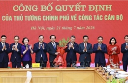 Thủ tướng Lê Minh Hưng chủ trì lễ công bố quyết định về công tác cán bộ