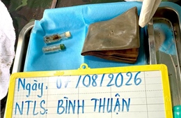 Phát hiện một số di vật trong mộ liệt sĩ tại Nghĩa trang Bình Thuận