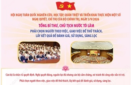 Tổng Bí thư, Chủ tịch nước Tô Lâm: Phải chọn người theo việc, giao việc để thử thách, lấy kết quả để đánh giá, sử dụng, sàng lọc