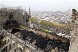 Mức độ thiệt hại của Nhà thờ Đức Bà Paris nhìn từ trên không