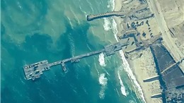 Cầu cảng 320 triệu USD mà Mỹ mới xây ở Gaza bị sóng lớn đánh vỡ