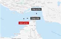 Đã có ba tàu chở hàng bị tấn công gần Eo biển Hormuz