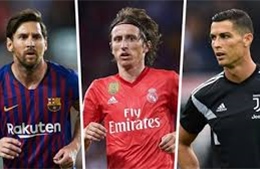 Modric, Ronaldo, Messi cạnh tranh Quả bóng Vàng 2018 France Football 