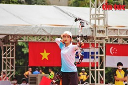 Lê Phương Thảo giành tấm Huy chương Bạc cuối cùng cho bắn cung Việt Nam tại SEA Games 31