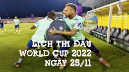 Lịch thi đấu World Cup 2022 ngày 25/11: Ứng cử viên vô địch số 1 Brazil xuất trận