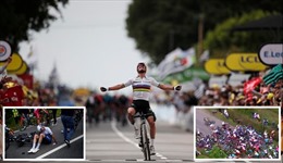 Tour de France 2021 mở màn bằng tai nạn ở chặng đua thứ nhất