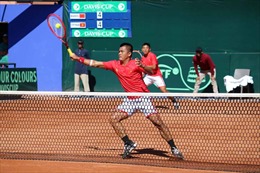 Tuyển quần vợt Việt Nam dừng bước ở vòng play-off Davis Cup