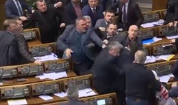 Nghị sĩ Quốc hội Ukraine lại ‘choảng nhau’ giữa phiên họp