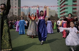 Hình ảnh hàng triệu người dân Triều Tiên đi bầu cử Quốc hội