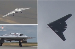 Ngoạn mục cảnh UAV tàng hình ‘Thợ săn’ Nga lần đầu cất cánh