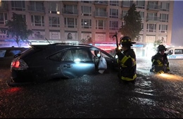 Cận cảnh đường phố New York ngập như sông, nhiều người chết trong tầng hầm