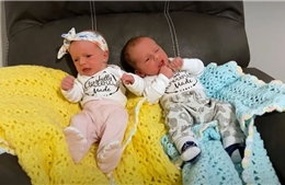 Cặp sơ sinh chào đời từ phôi thai đông lạnh 30 năm