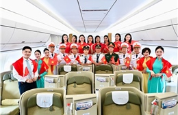 Giai điệu Quốc khánh vang lên ở độ cao 10.000 m trên chuyến bay Vietnam Airlines