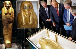 Ai Cập trưng bày quan tài vàng thất lạc lâu năm