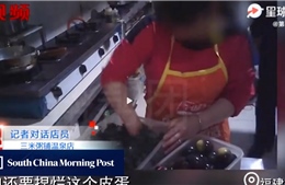 Chuỗi nhà hàng nổi tiếng Trung Quốc nấu thức ăn thừa cho thực khách