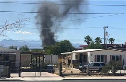 Máy bay quân sự Mỹ rơi trúng nhà dân gần căn cứ ở Nevada