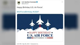 Ảnh mừng ngày thành lập không quân Mỹ có hình giống tiêm kích Nga