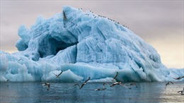 Video tàu du lịch Na Uy va chạm với tảng băng trôi giữa đại dương