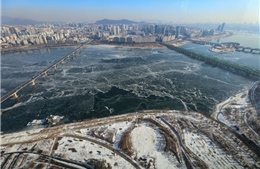Sông Hàn đóng băng sớm hơn thường lệ