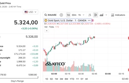 Xung đột Trung Đông tiếp tục đẩy giá vàng thế giới tăng cao