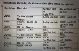 Vietnam Airlines và Jetstar Pacific phải điều chỉnh lịch bay do bão Trami  