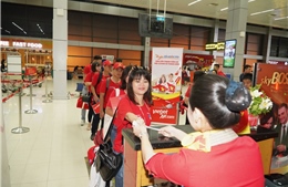 Máy bay Vietjet bắt đầu hành trình &#39;Tôi yêu Tổ quốc tôi&#39;