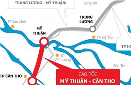Cao tốc Mỹ Thuận - Cần Thơ vượt khó thi công trong bão dịch