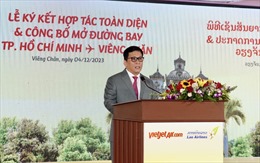 Vietjet mở đường bay thẳng TP Hồ Chí Minh - Viêng Chăn và công bố hợp tác toàn diện với Lao Airlines