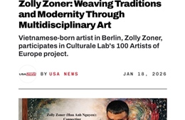 Nghệ sĩ Việt Zolly Zoner được vinh danh trong dự án ‘100 nghệ sĩ đương đại châu Âu’